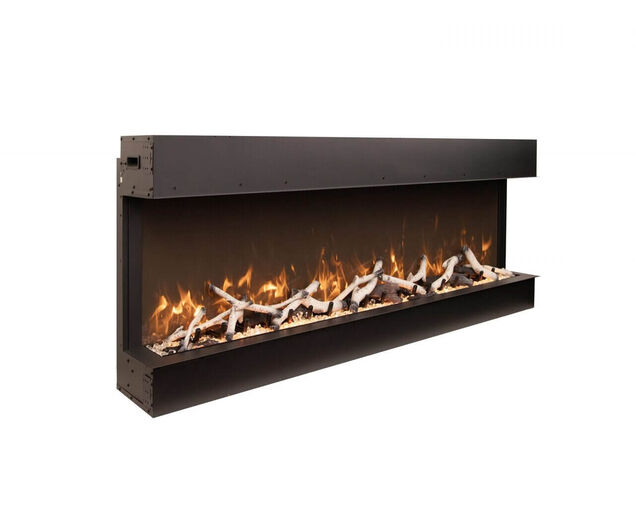 Amantii Smart 72" unit &ndash; 10 5/8" in depth 3 sided glass fireplace