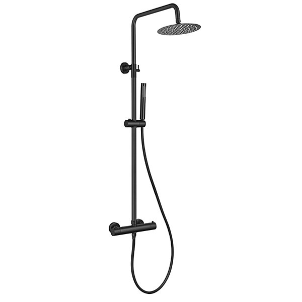 Colonne de douche avec mitigeur thermostatique LOMAZOO Pandora noir