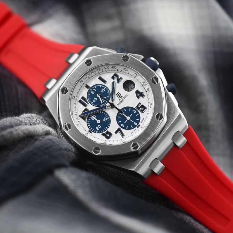 Audemars Piguet – Royal Oak –  Rubber Strap – Red