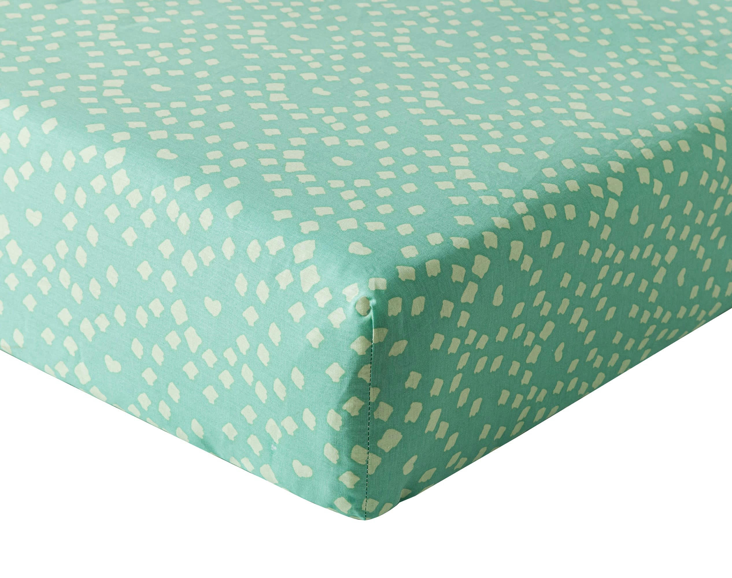 FRUITOS - Drap-housse enfant 90x190 bleu en coton