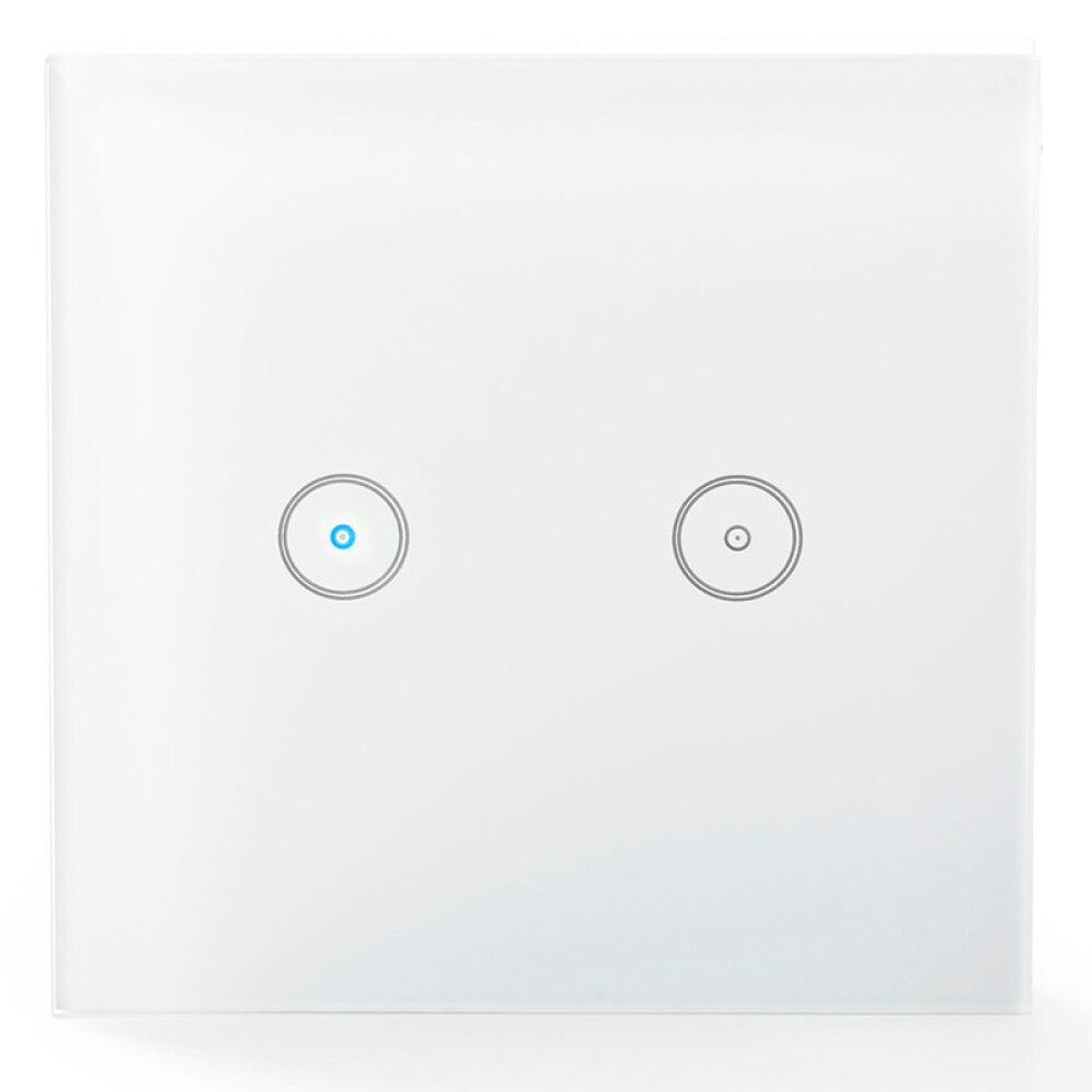 STRØMBRYTER NEDIS WIFI SMART 2 UTTAK HVIT