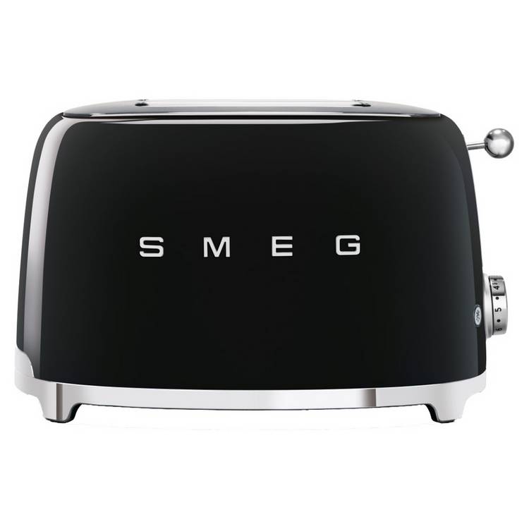 Smeg TSF01BLUK 50's Style Retro 2 Slice Toaster - Black