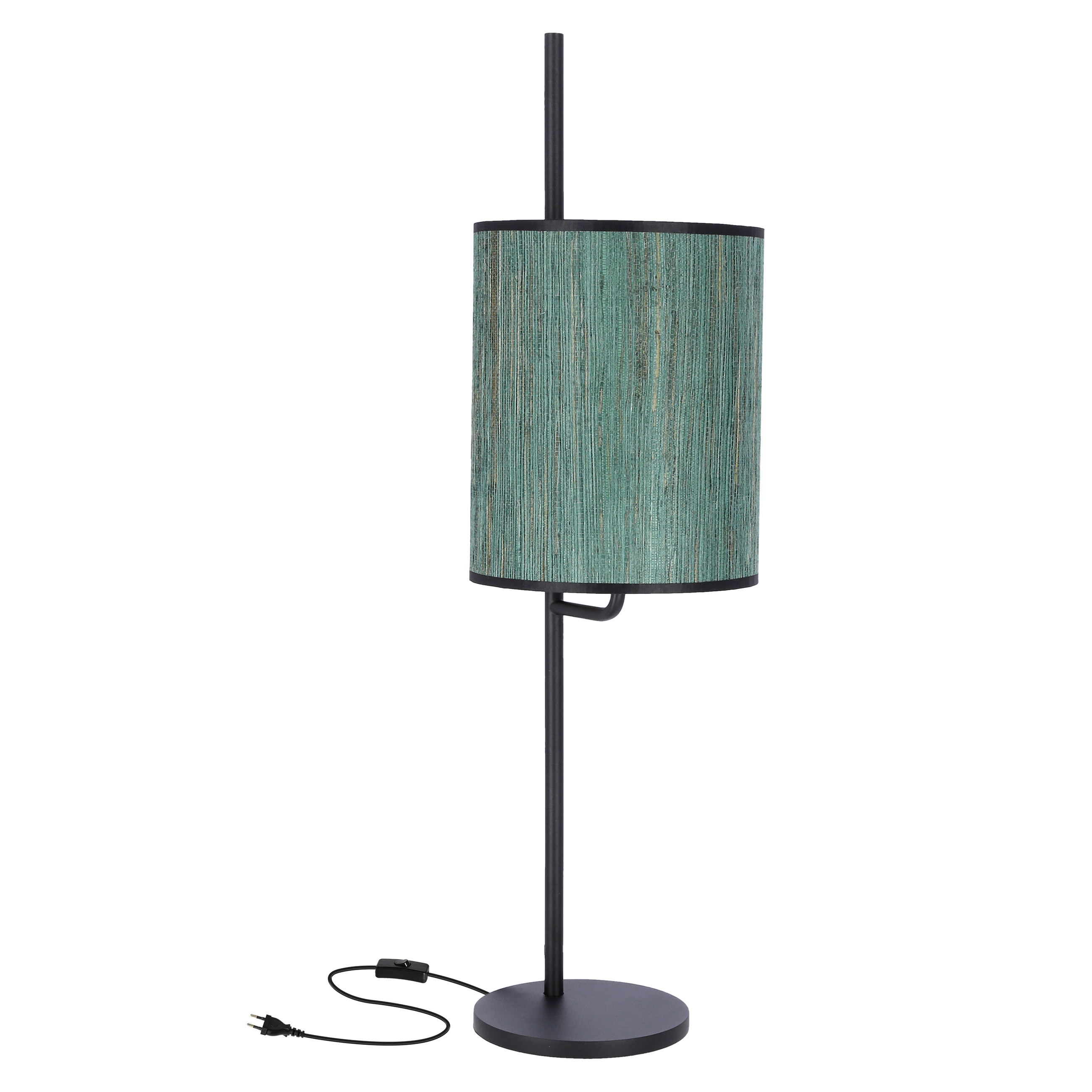 Lampa stołowa BENDI czarny 1x40w e27 abażur zielony