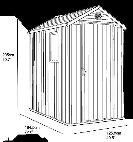 Abri de jardin DARWIN 46 en résine - KETER - marron - 2,32m²