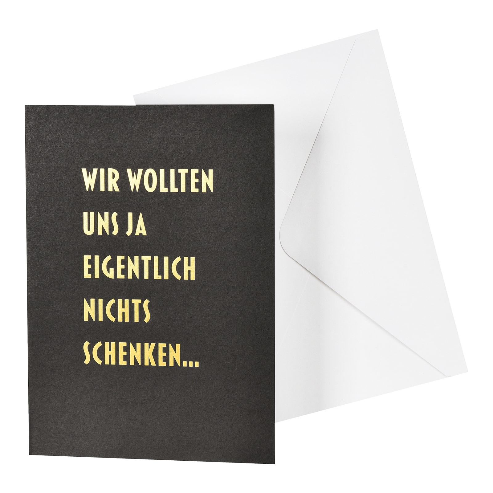 XL-Klappkarte Simple Schwarz,L 210 x B 150 mm