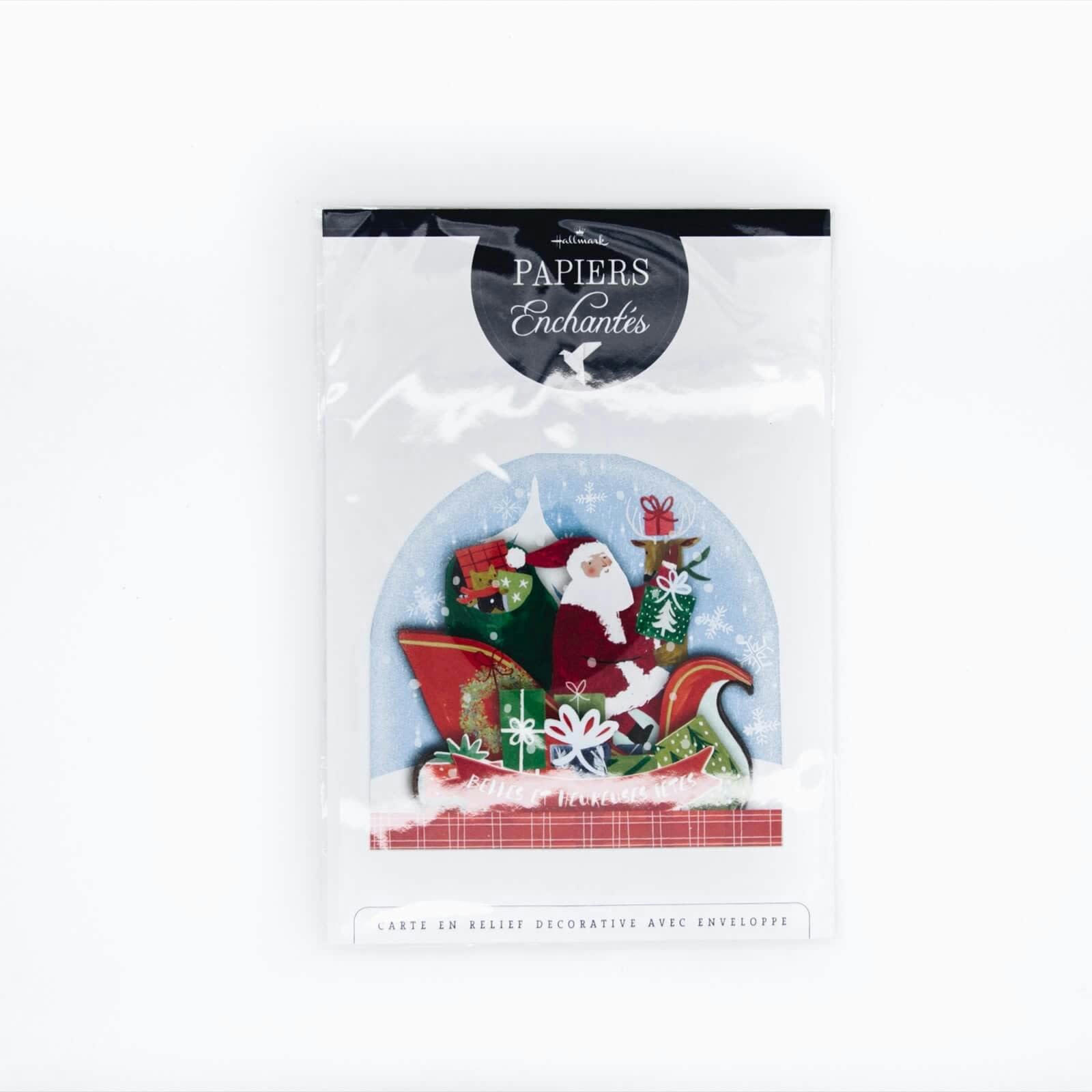 - Carte de voeux noël pop-up 3d traineau du père noël