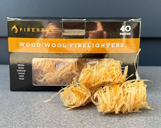 Firehawk Wood Wool Firelighters - 40 pieces