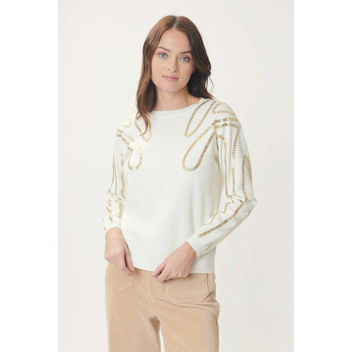 Pull  Judith strass dorés appliqués