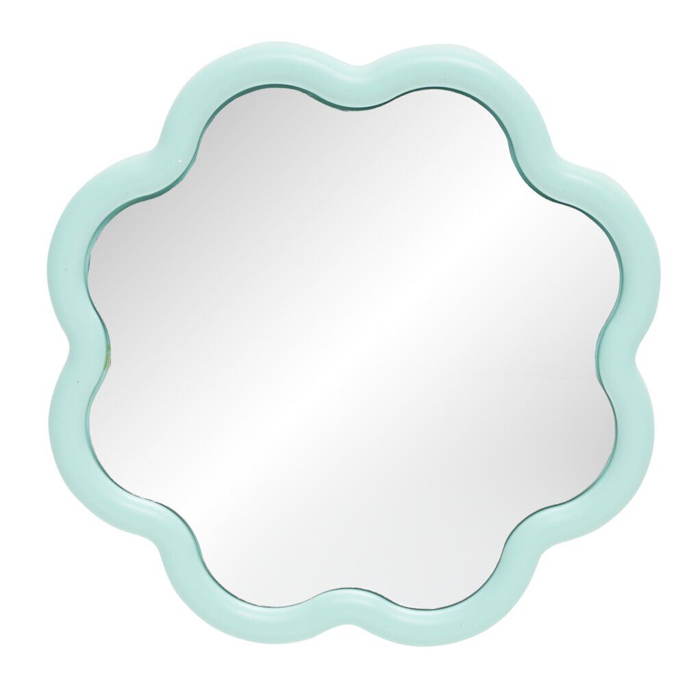 Miroir rond bord ondulé plastique coloré Ø25cm (4 modèles)