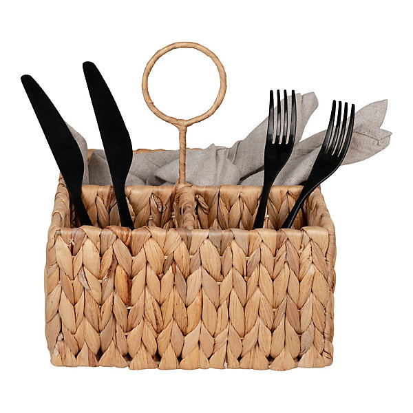 Boîte de rangement en jacinthe d'eau naturelle Pleiku - Idéale pour votre maison