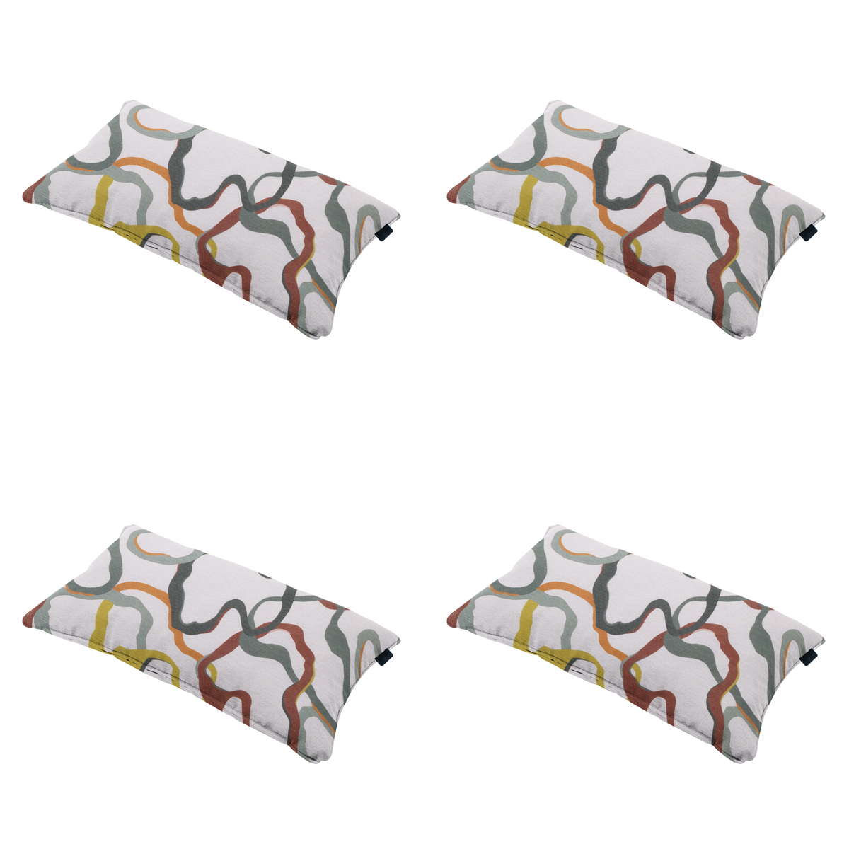 Madison sierkussen Blaze - multikleur - 30x50x10cm - set van 4