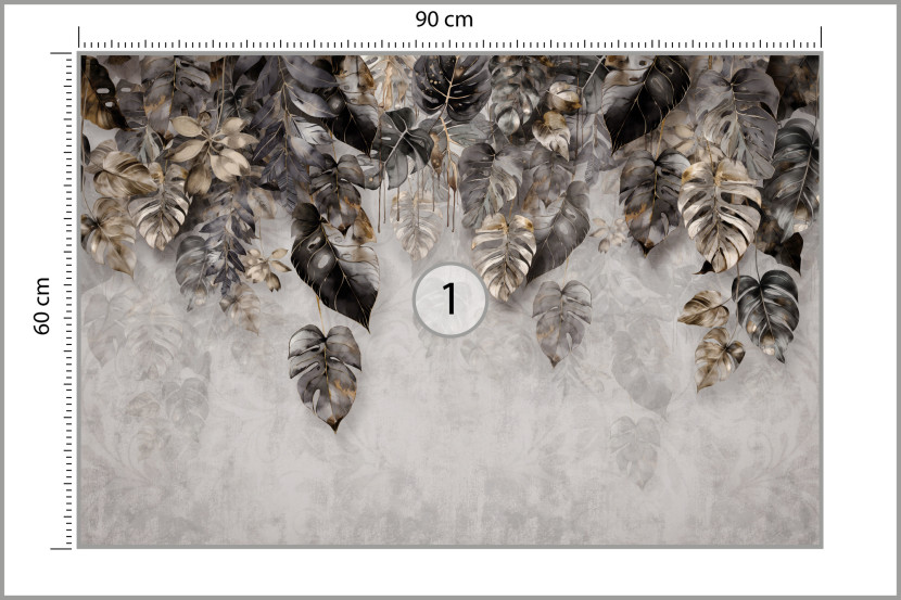 Fototapeta Abstrakcja Tropikalne LIŚCIE Efekt 3D 90x60cm