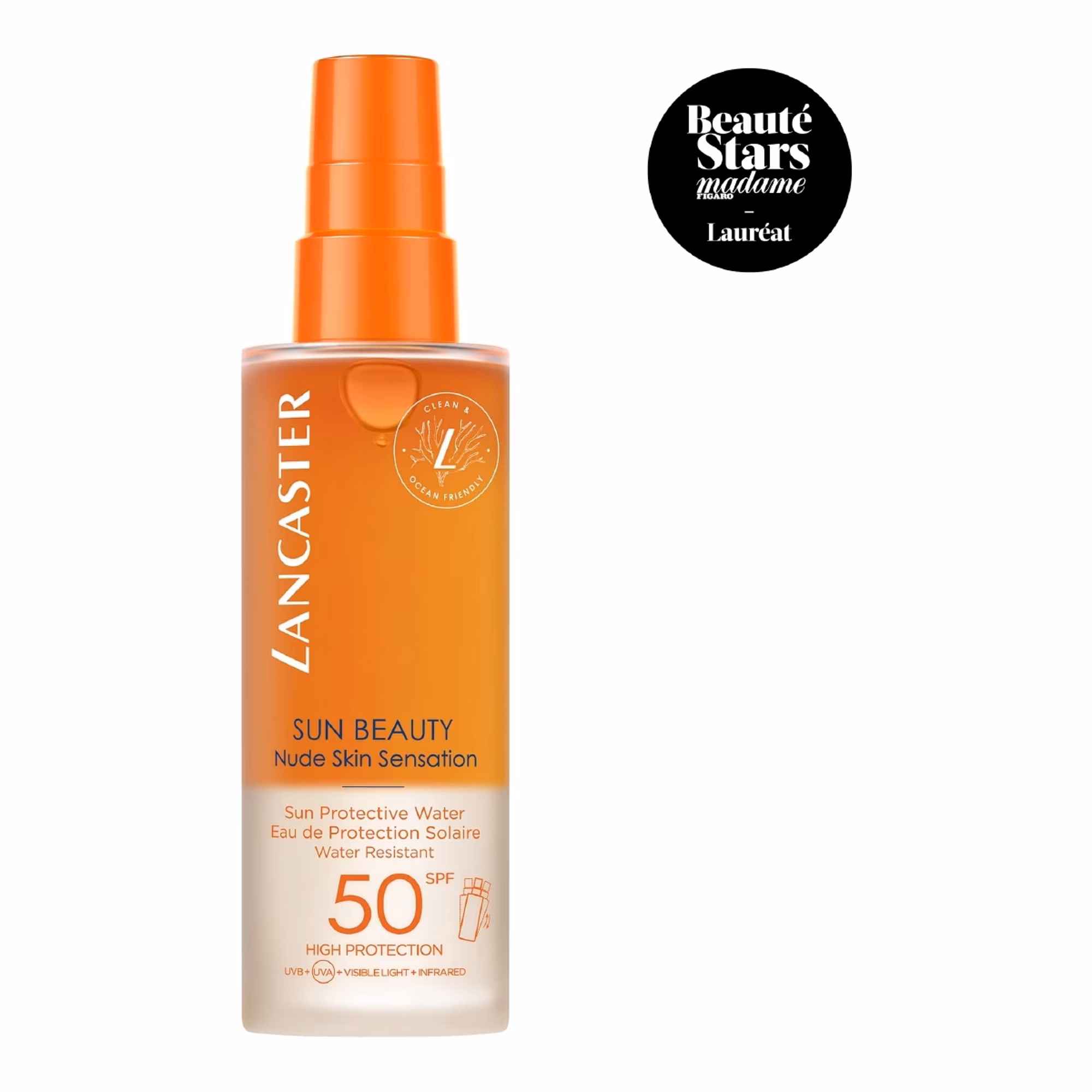 SUN BEAUTYEau solaire effet peau nue spf50