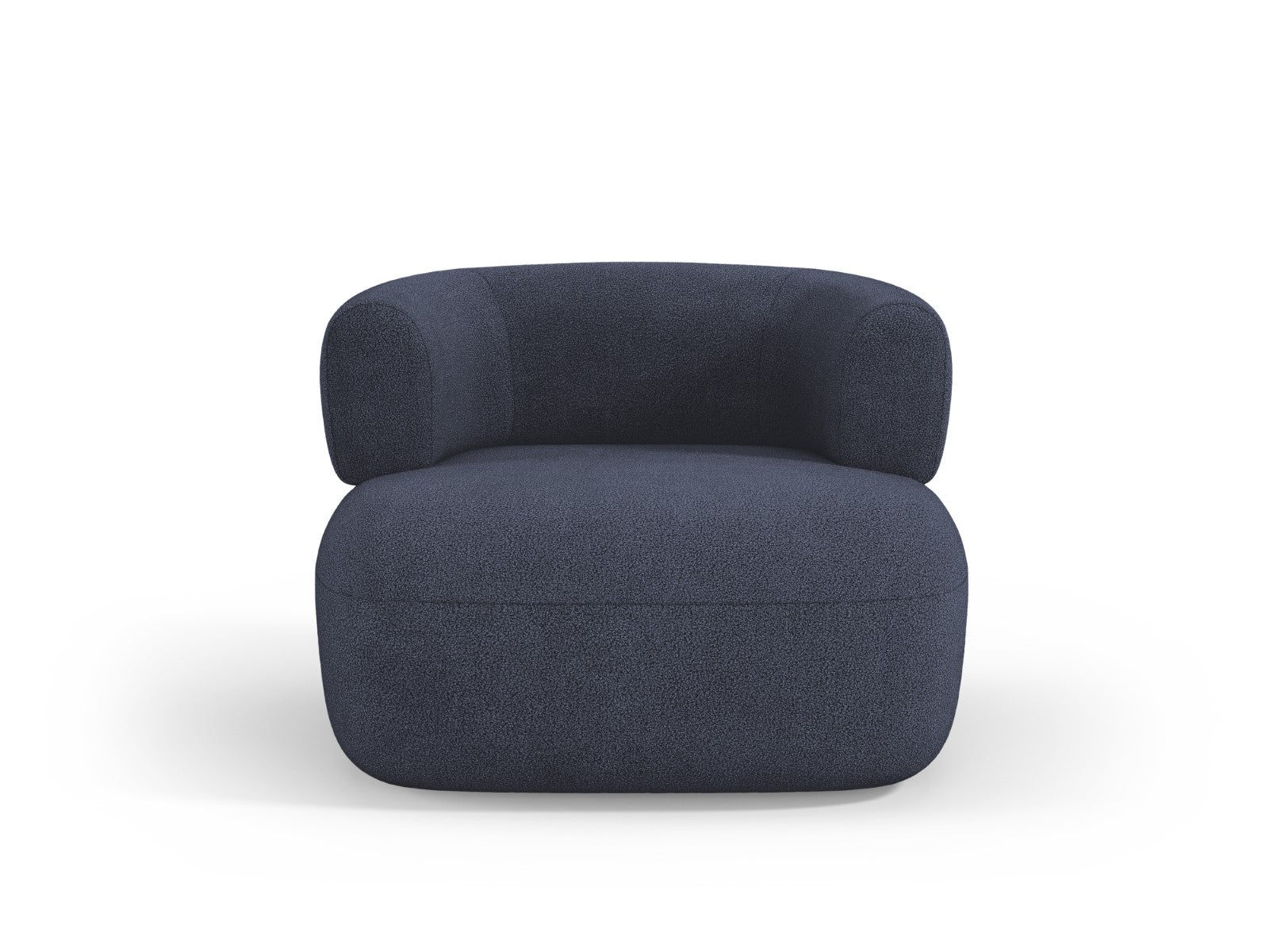 Micadoni Fauteuil Jenny boucle, donkerblauw - 88x90x73cm