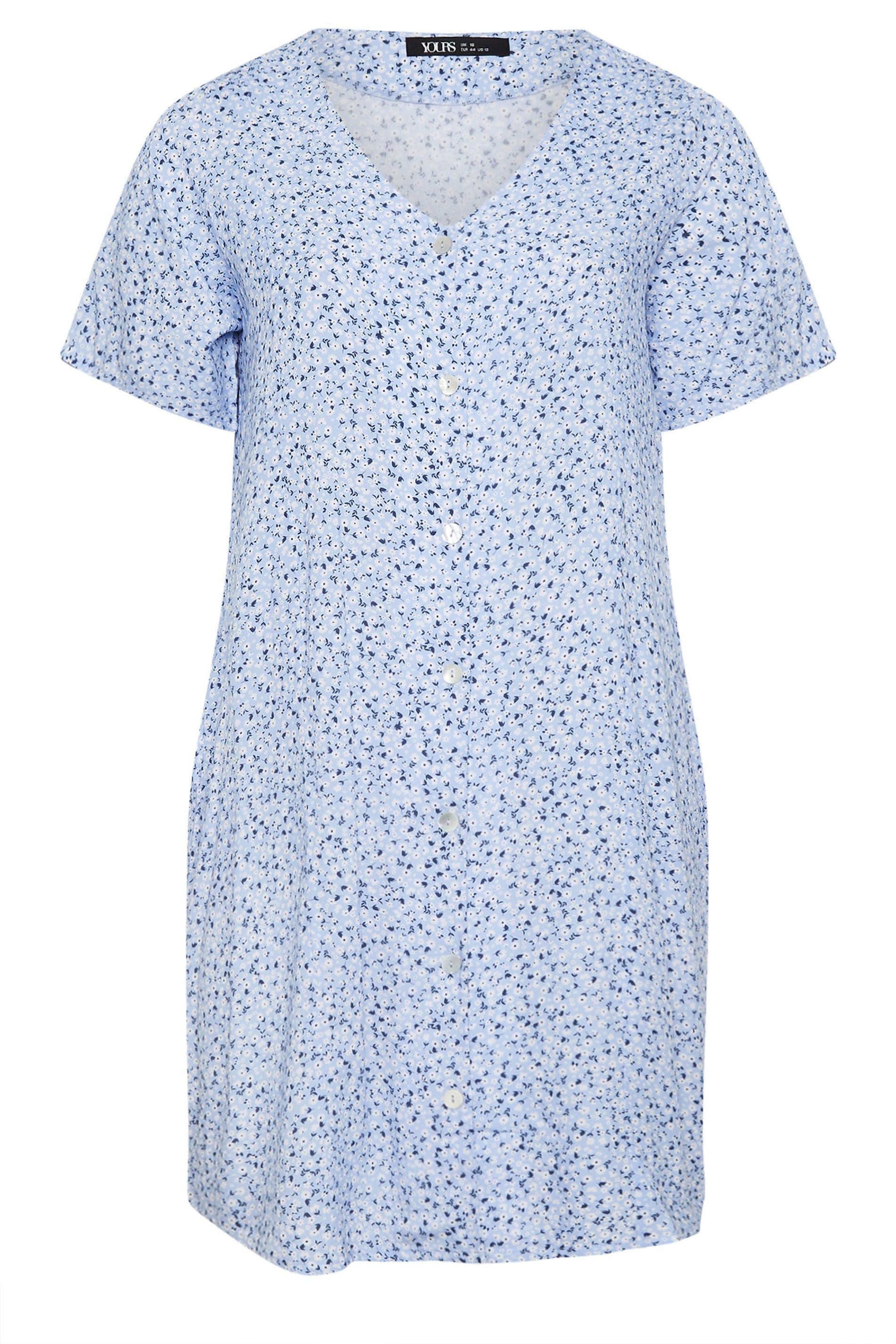 Yours Floral Button Through Tunic Dress