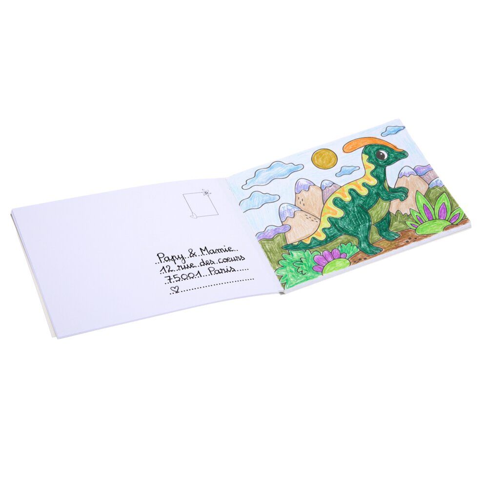Carte postale à colorier x20 en papier 16,5x12cm (2 modèles)