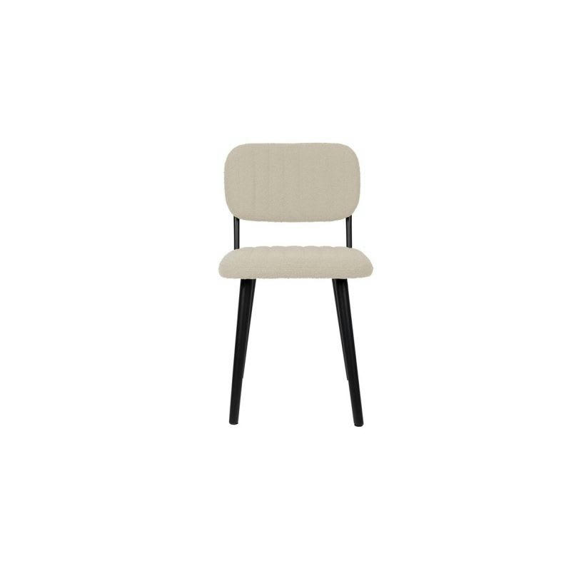 JAKE - Chaise design en tissu blanc