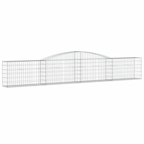 NNEVL Arched Gabion Baskets 3 pcs 400x30x60/80 cm Galvanised Iron