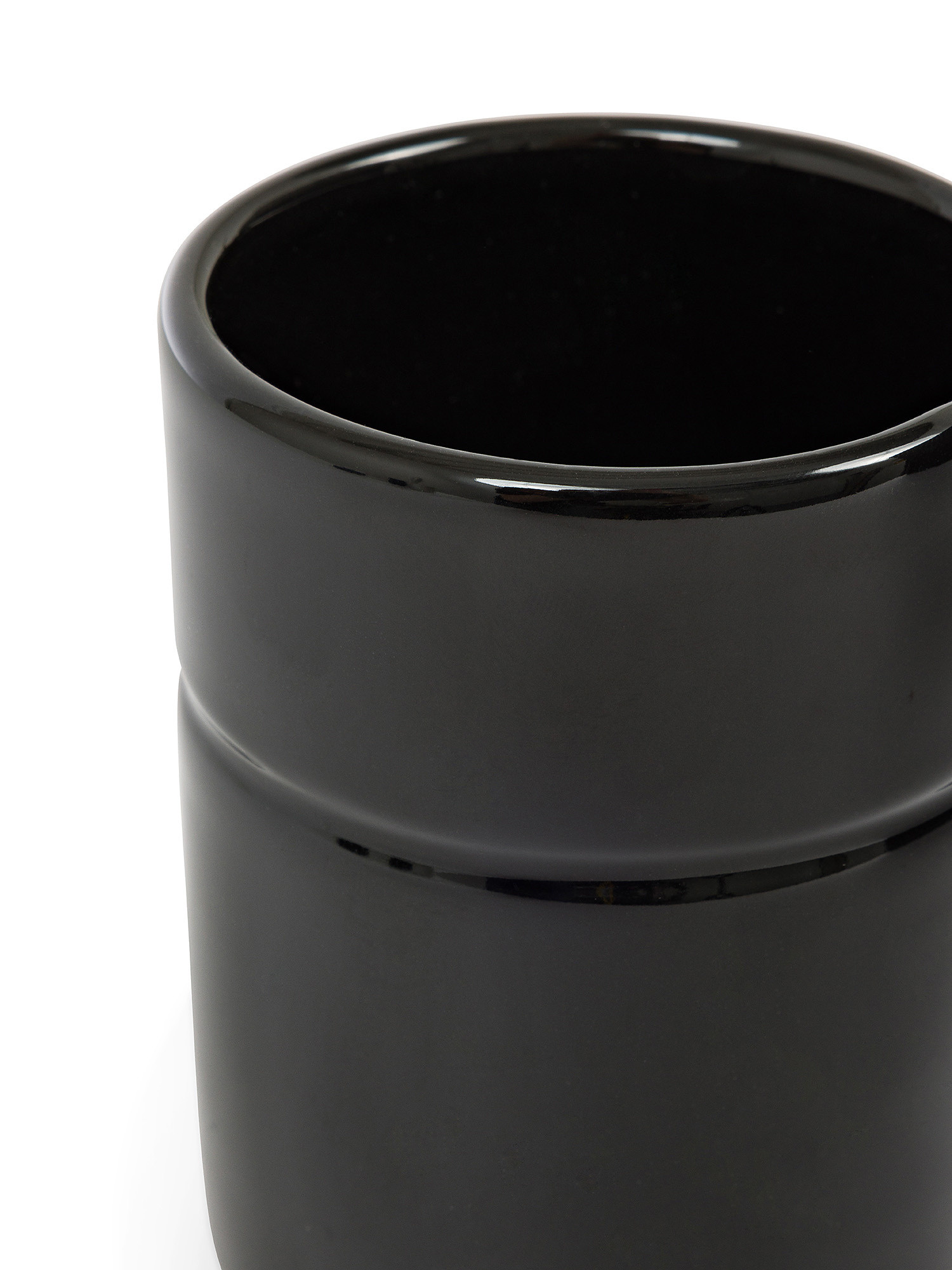 Porta spazzolini in ceramica lucida