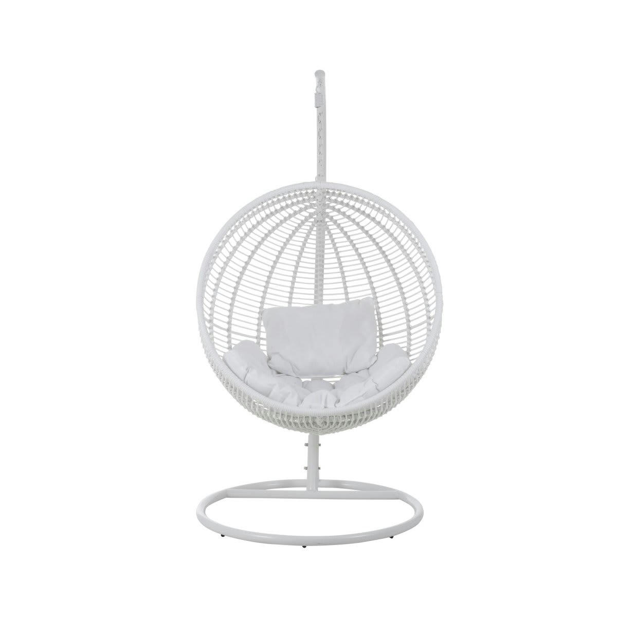 CANARIA - Fauteuil suspendu extérieur en métal blanc