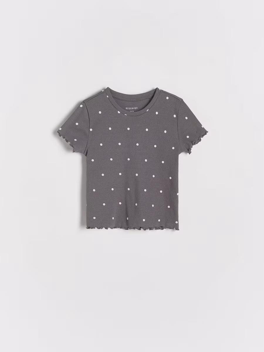 Polka Dot Cotton T-Shirt