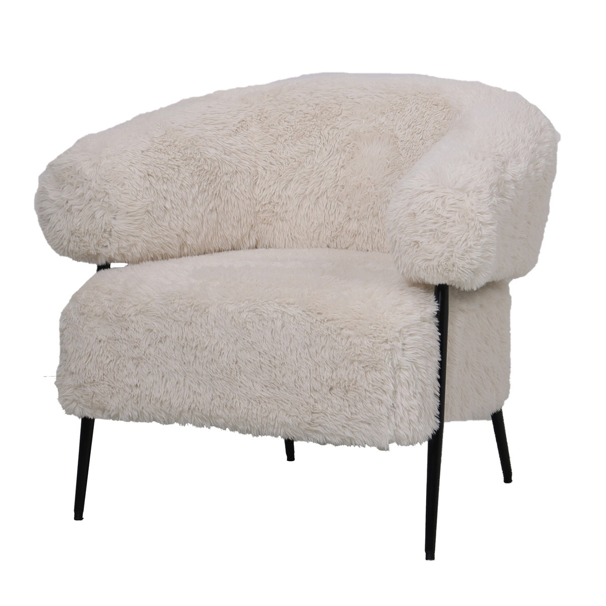 DÉJA Living Fauteuil Bogo Fluffy - Beige Stof - 86x74x78cm