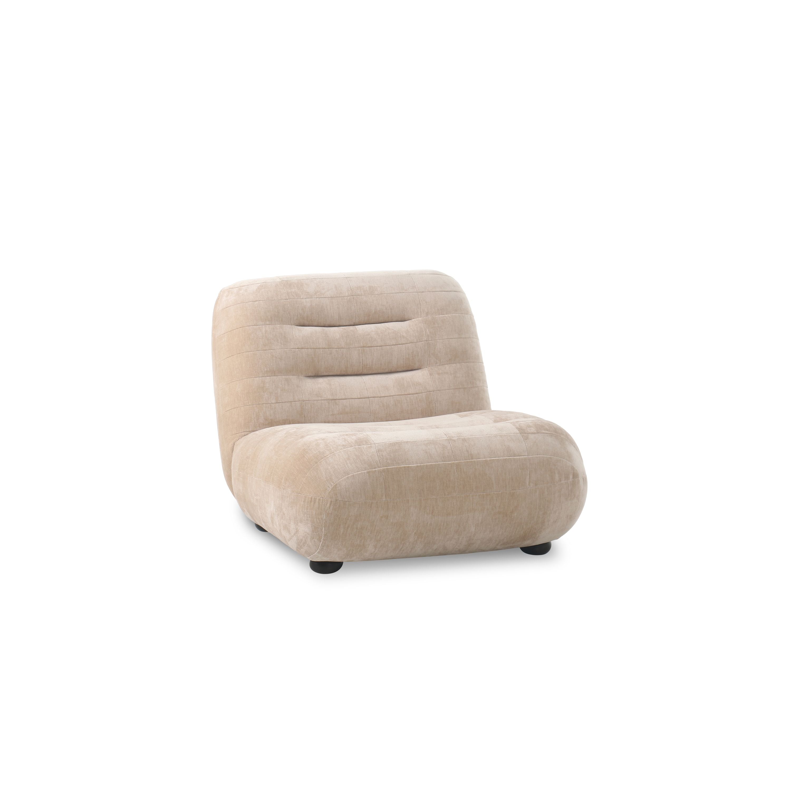 Dutchbone Wyatt Fauteuil Velours Beige