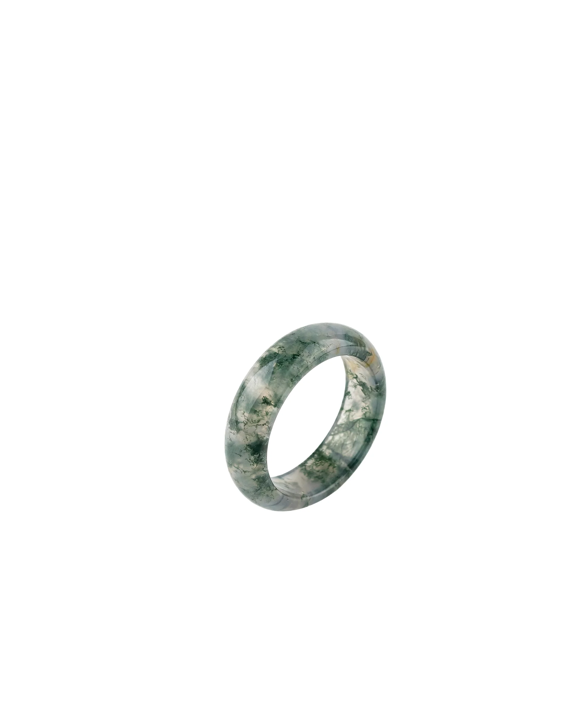 Seaweed  — Green Jade Stone Ring