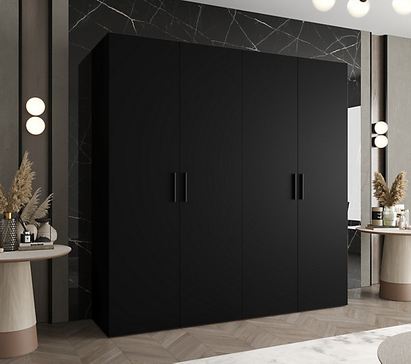 Armoire Bari 1 a portes battantes H. 202 x L.200 x P. 52, 4 portes