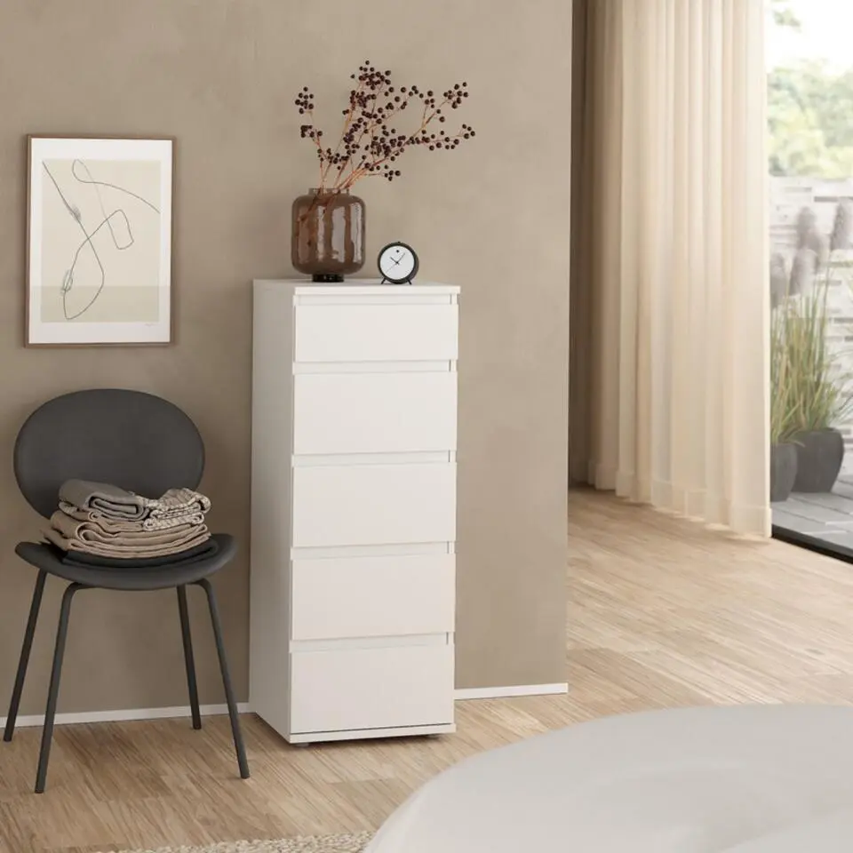 Ladekast Wit - 40x40x105cm - Nova