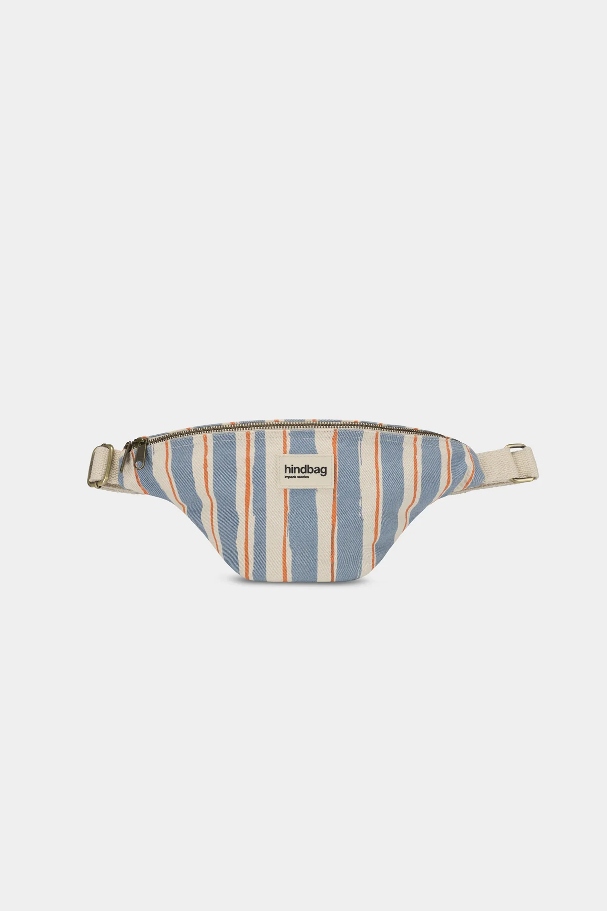 Sac banane Olivia Rayures orange et bleu