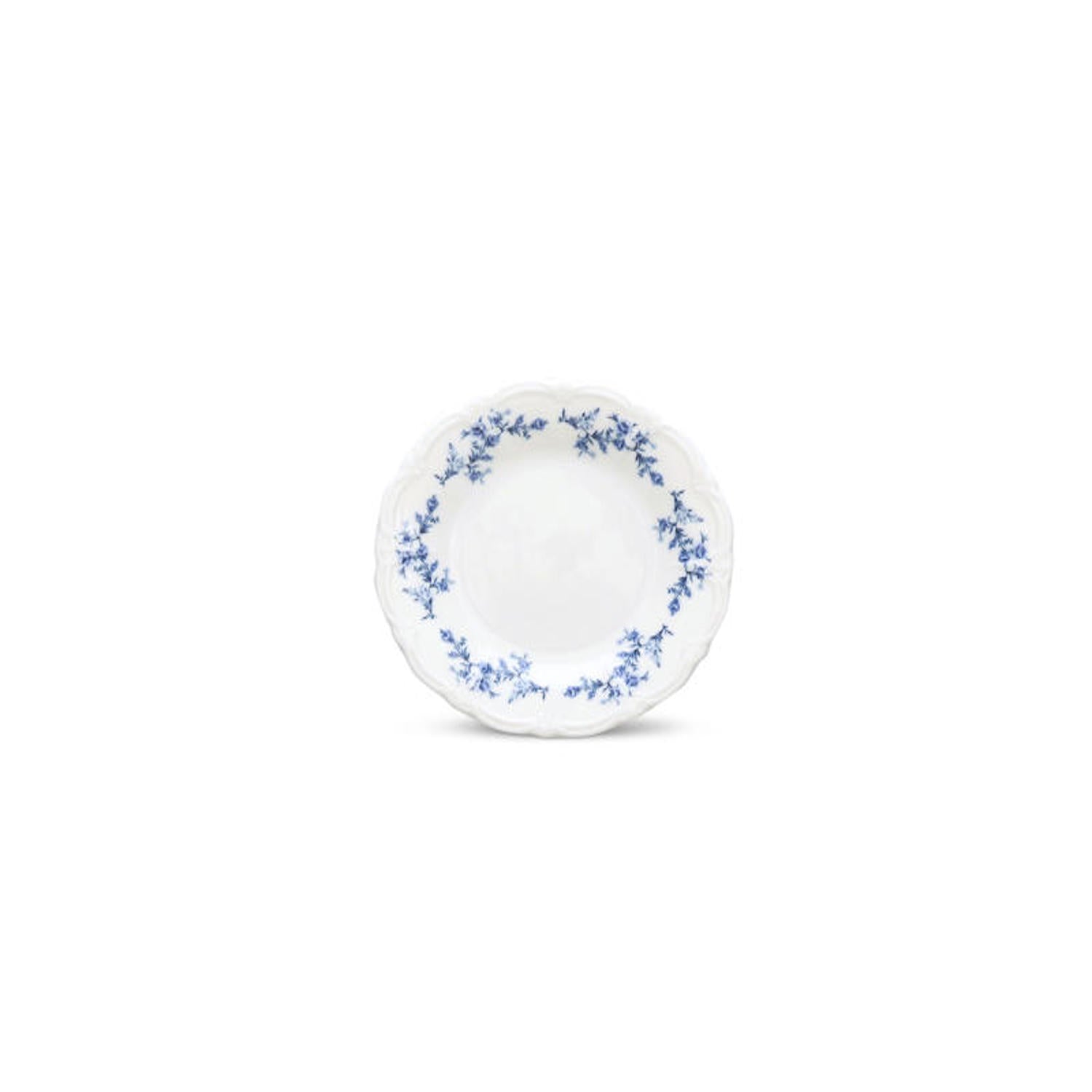 Bonbistro - Plat bord 16cm blue flower Retro - Set van 6