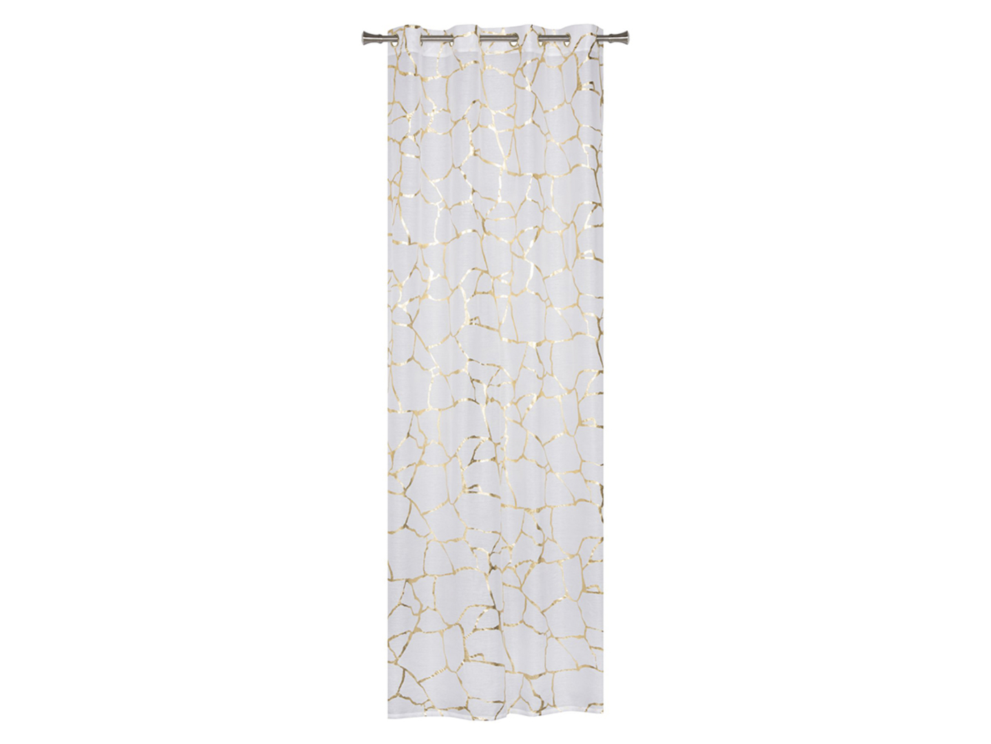 Firana Wuste kółka 140x260 cm biało-złota
