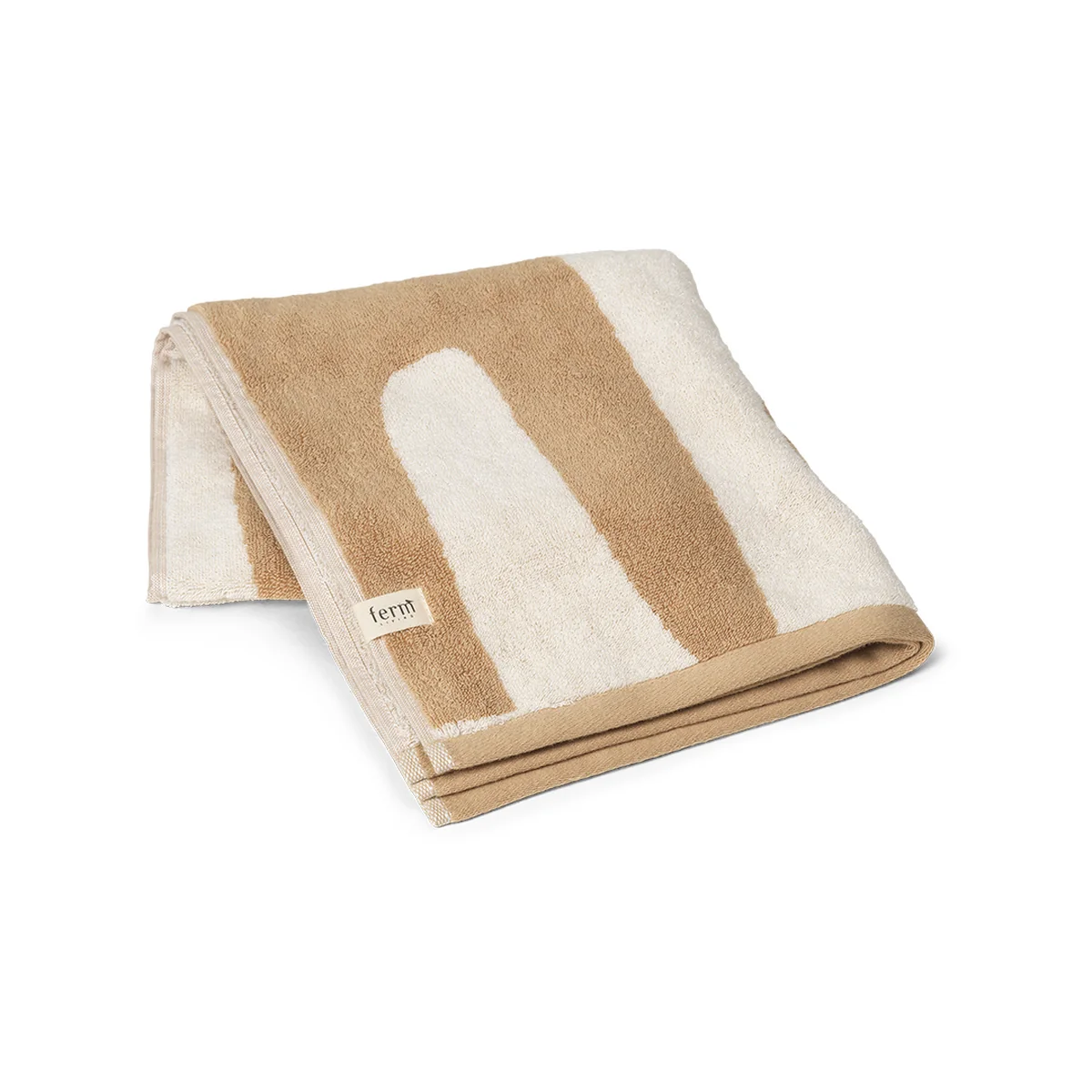 Ferm Living - Ebb Handtuch 100 x 50 cm, sand / naturweiß