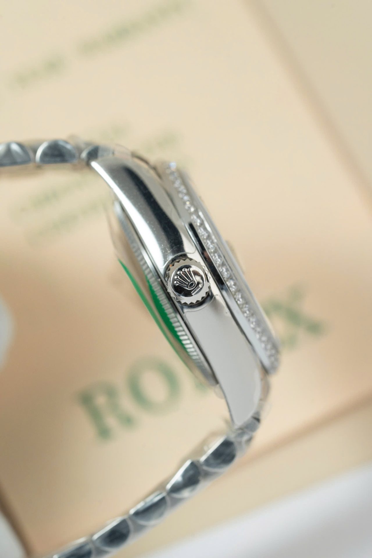 Rolex Datejust 316L Steel Grey Dial CZ Diamonds 31mm Jub AAA Replica