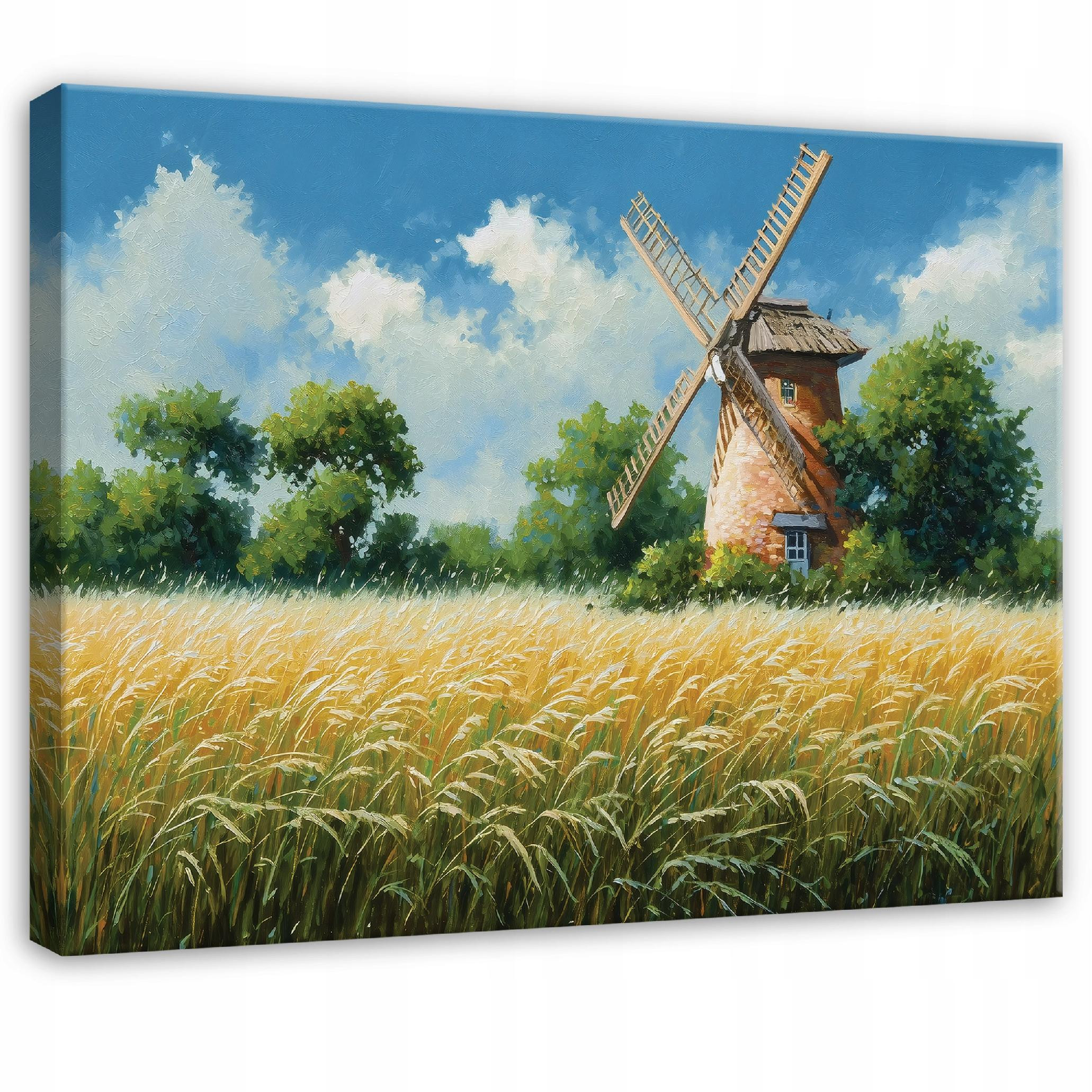 Obraz Łąka Beżowy Na Płótnie Do Sypialni Salonu 60x40