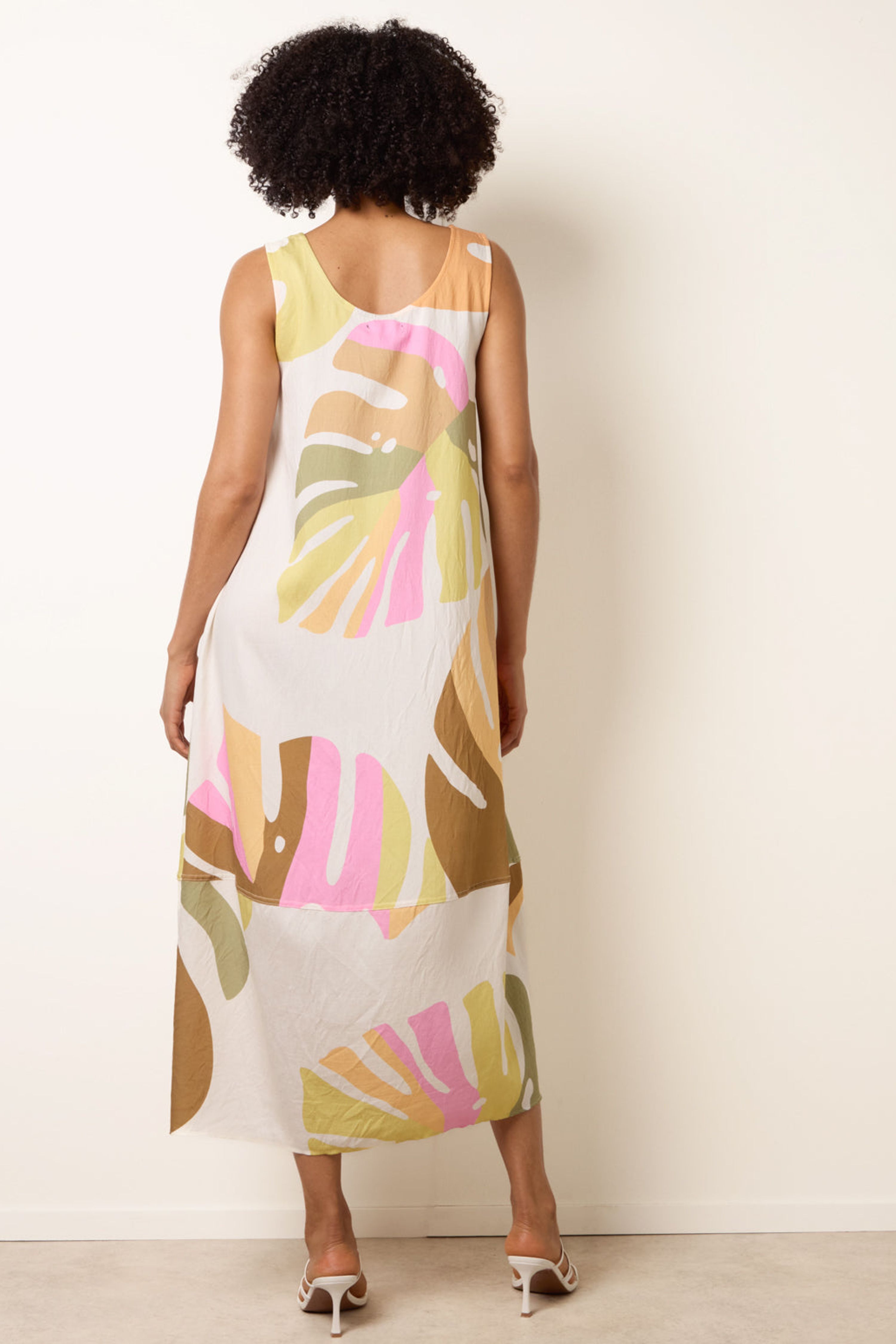 Blue Vanilla Multi Scoop Neck Maxi Dress