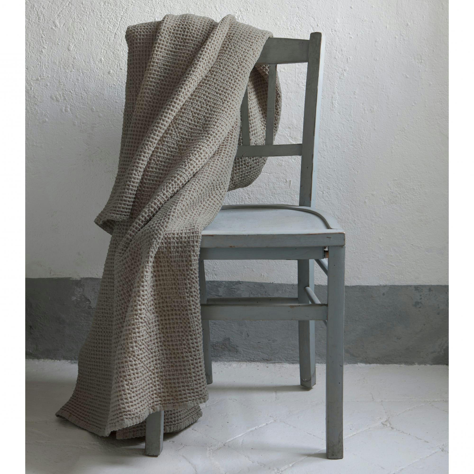 MAIA - Jete  en coton tourterelle 260 x 260