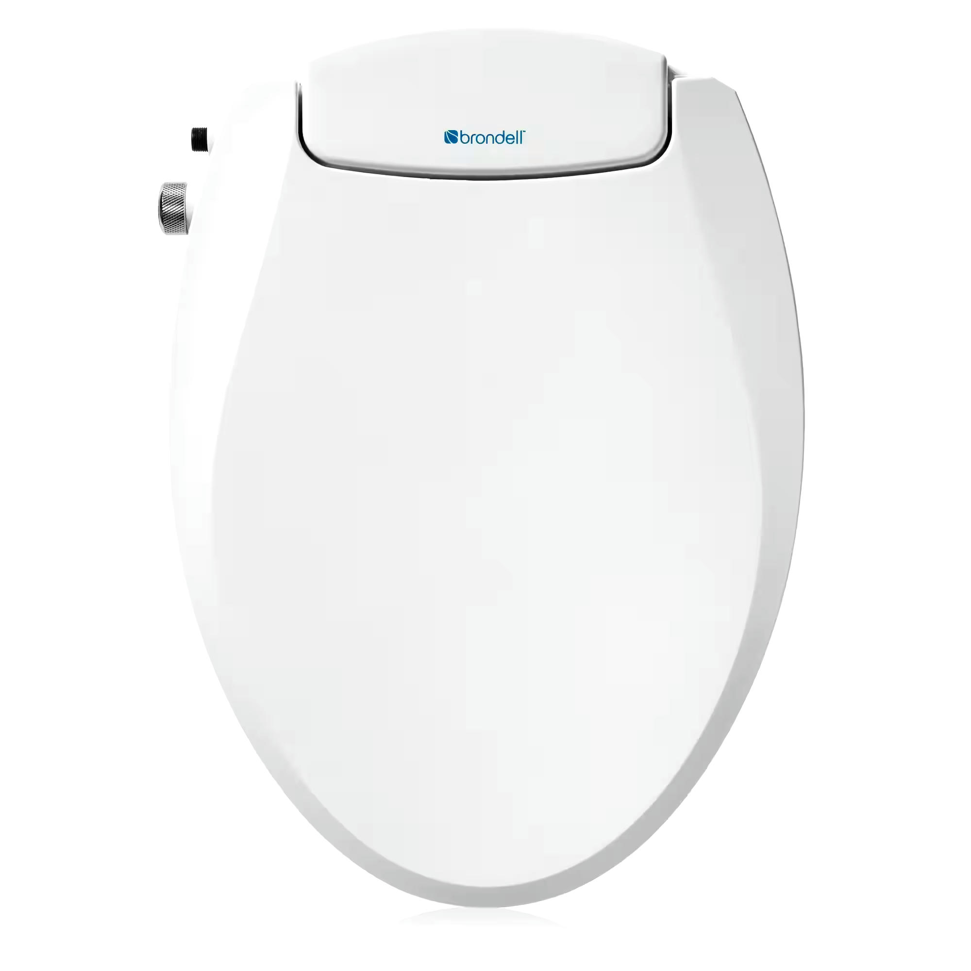 Brondell Swash Ecoseat Ambient Temperature  Round Bidet Toilet Seat, White