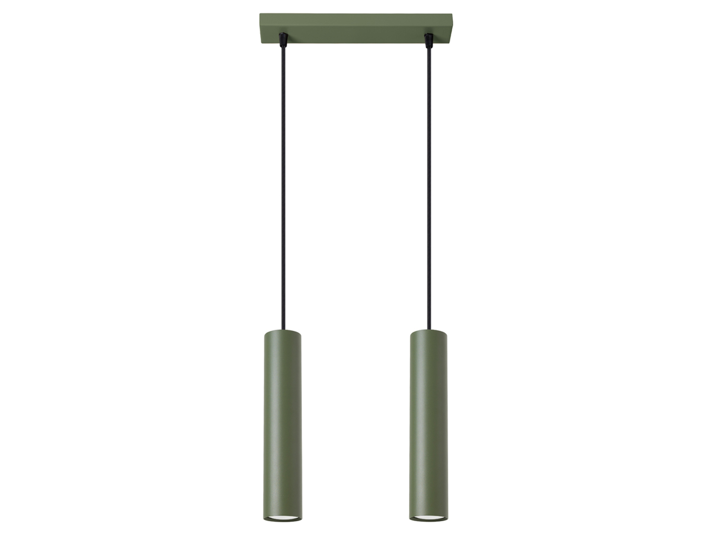 Lampa wisząca Lagos 2-punktowa stalowa 105 cm zielona