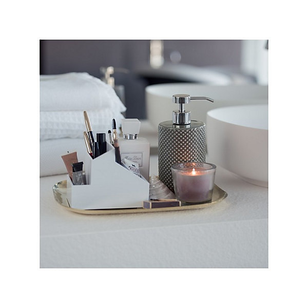 Distributeur de savon Faience MERO Taupe Spirella