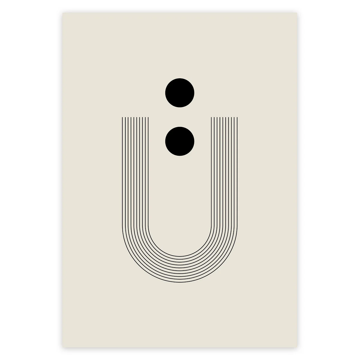 artvoll - Graphic Arches U Poster, beige, 21 x 30 cm
