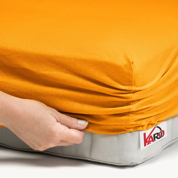 Prześcieradło jersey z gumką 90x200 pomarańczowe 150g/m2