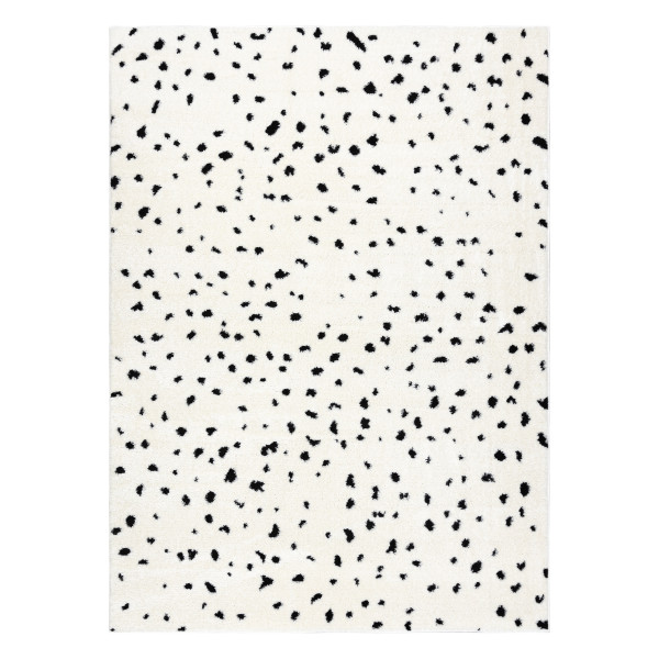 Dywan MODE 8508 kropki krem / czarny 80x150 cm