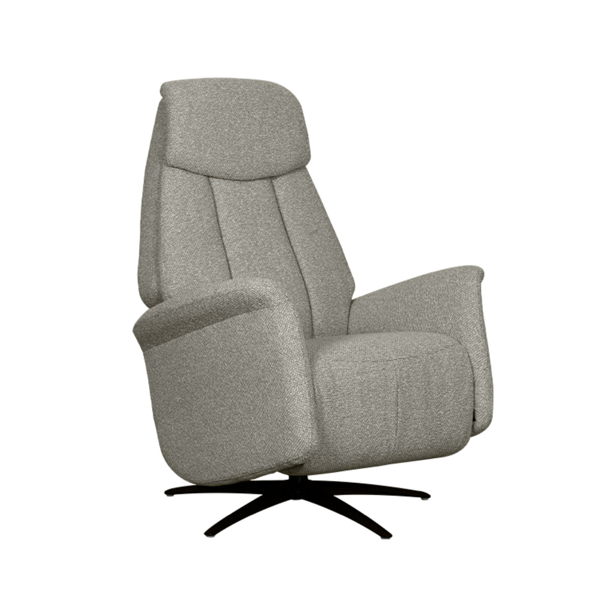 LABEL51 Fauteuil Oslo Elektrisch - Grijs Stof - Draaibaar