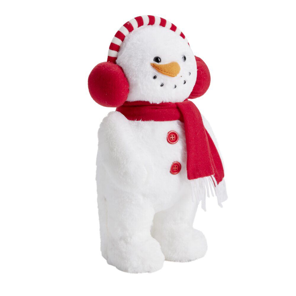 Peluche de No&euml;l bonhomme de neige à poser 25x19xH37cm