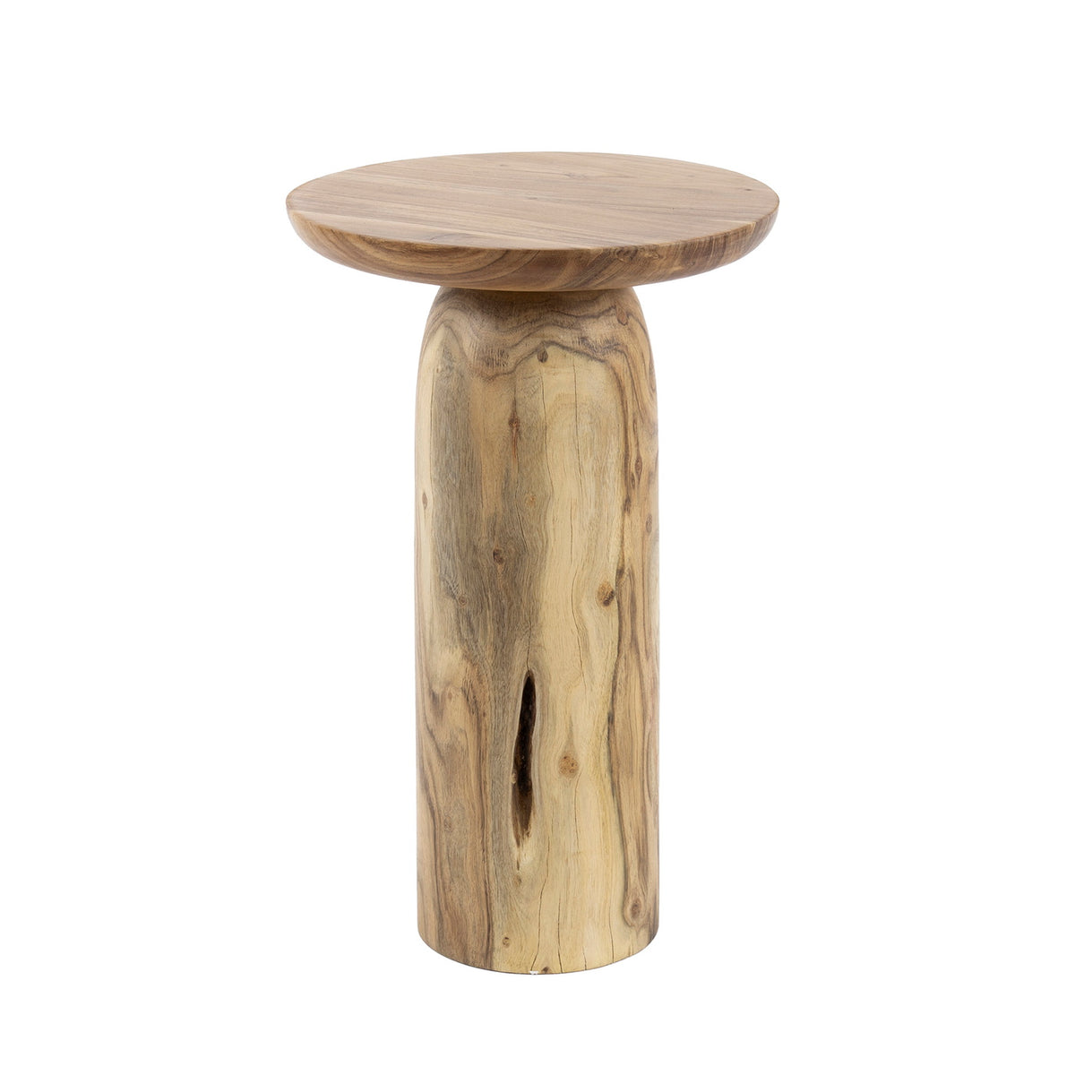 Giga Meubel Bijzettafel River - Naturel Acaciahout - 35x35x55cm