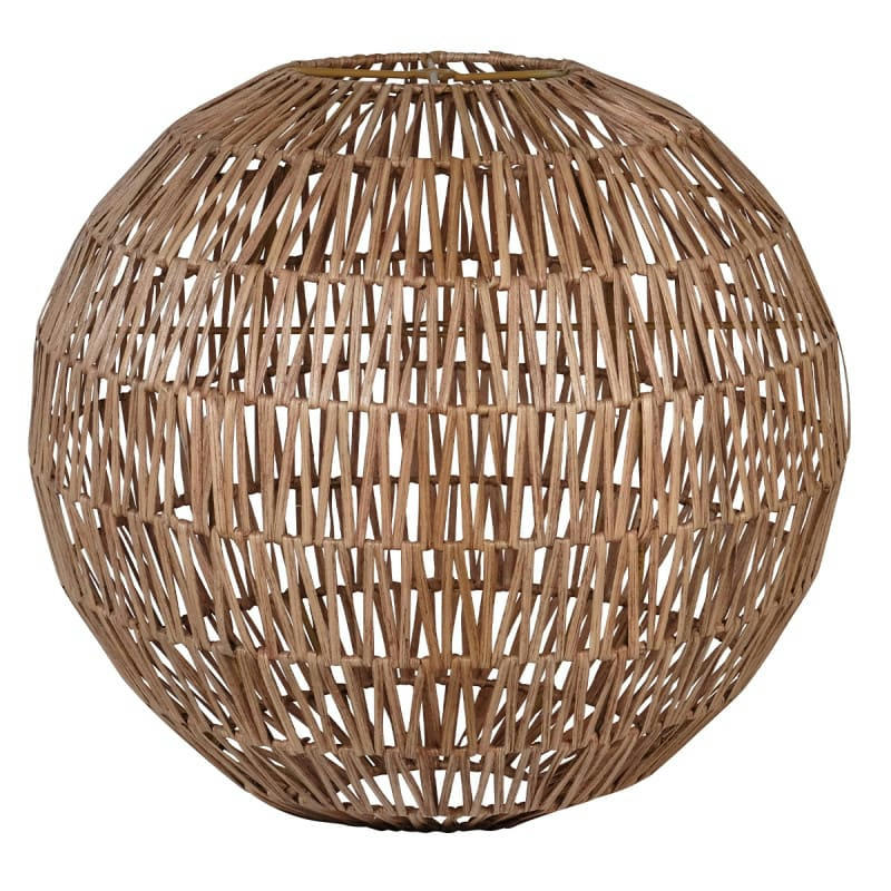 - Abat-jour ovale en rotin