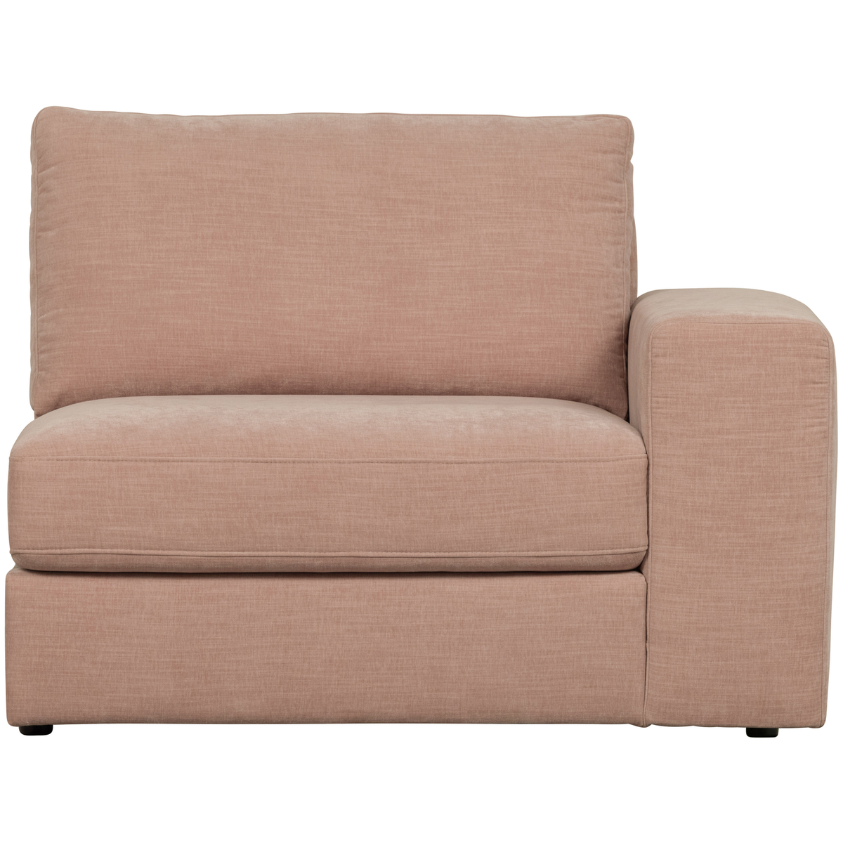 vtwonen 1-zits bank element met arm rechts Family - Polyester - Roze - 85x115x98