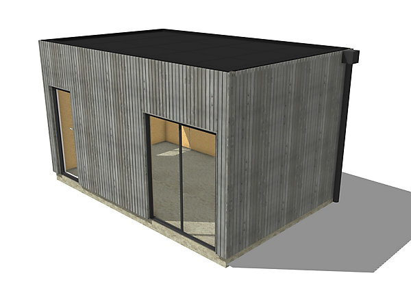 Bureau de jardin 4 saisons en bois 5,5 x 3,5 x 3,2 m / isolation RE2020